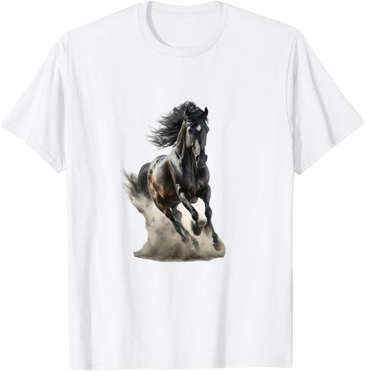 Beautiful Horse Graphic Horse Art Print for Girls T-Shirt - T-Shirt | White