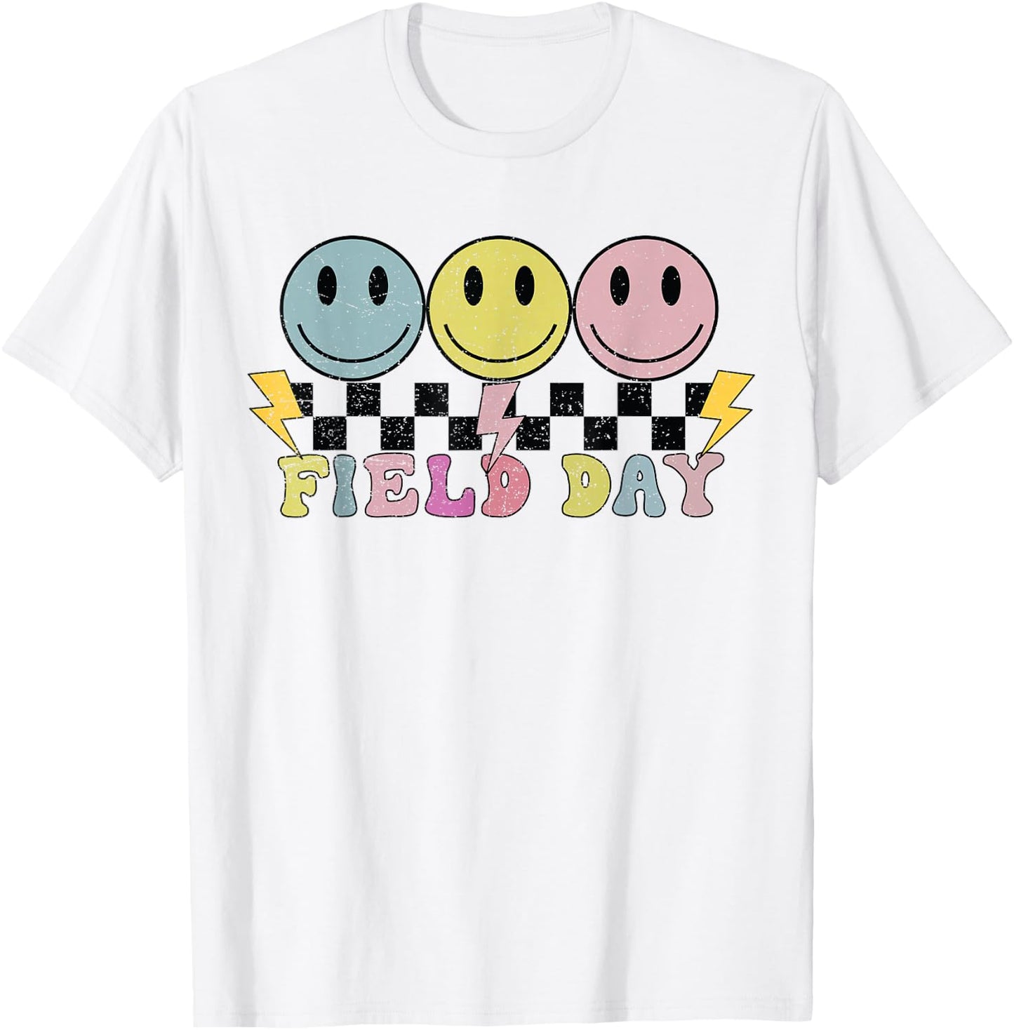 Hippie Retro Field Day Design for Kids, Teachers Field Day T-Shirt - T-Shirt | White