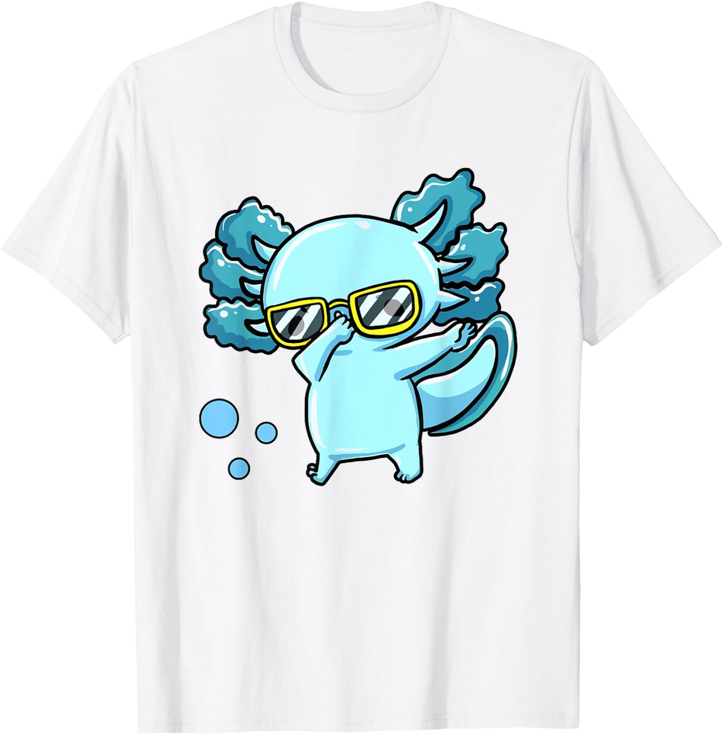 Funny Dabbing Axolotl-Shirt Toddler Boys Kids T-Shirt - T-Shirt | White