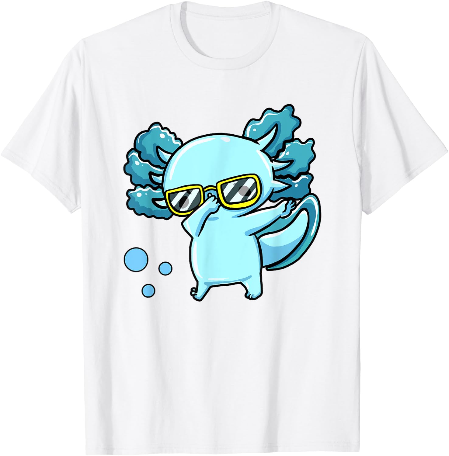 Funny Dabbing Axolotl-Shirt Toddler Boys Kids T-Shirt - T-Shirt | White