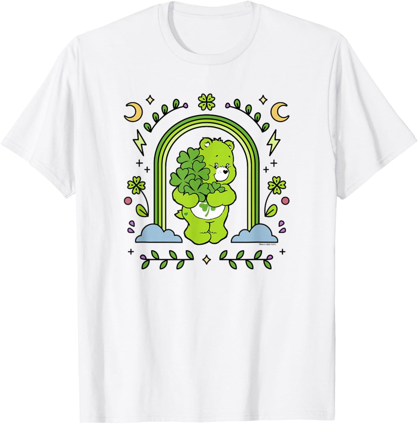 Care Bears St. Patrick's Day Good Luck Bear Rainbow Arch T-Shirt - T-Shirt | White