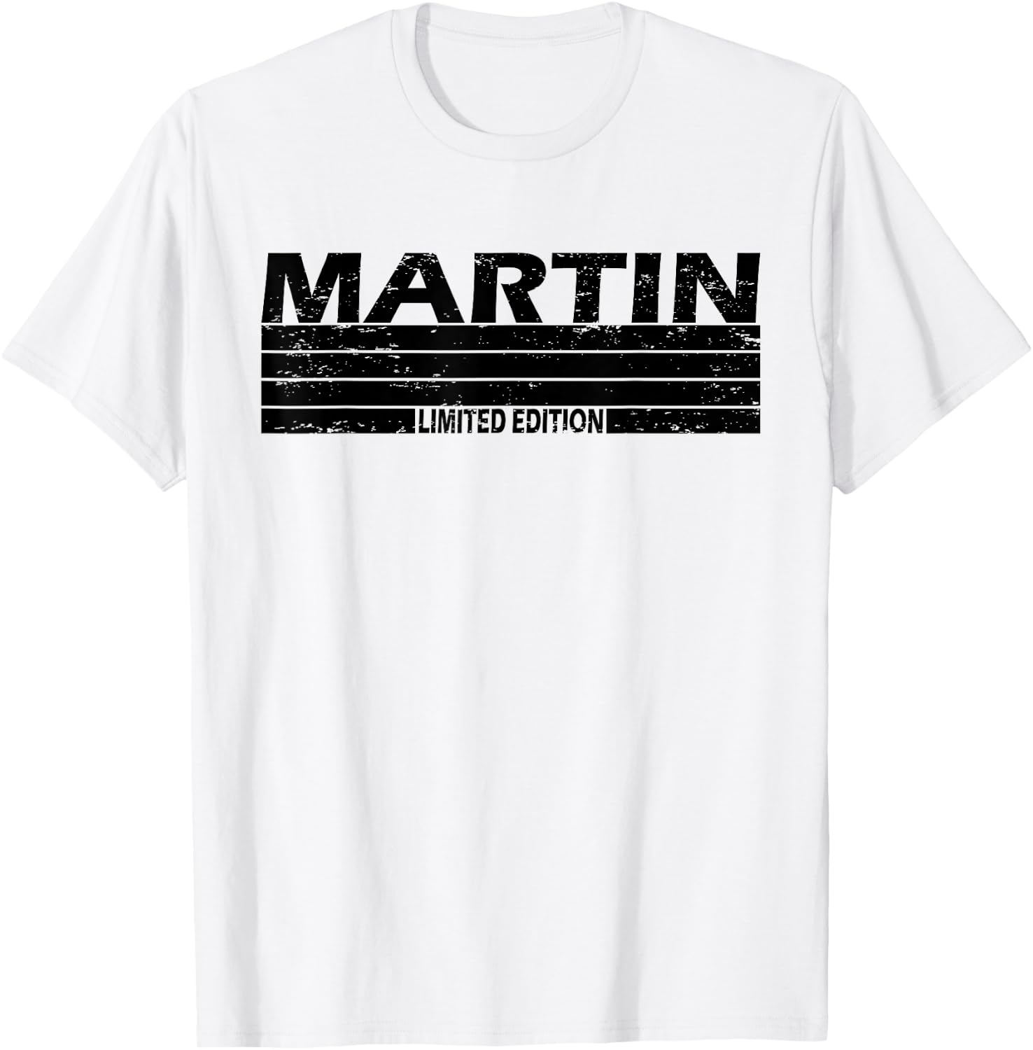 Martin Surname Limited Edition Retro Vintage Style Sunset T-Shirt - T-Shirt | White