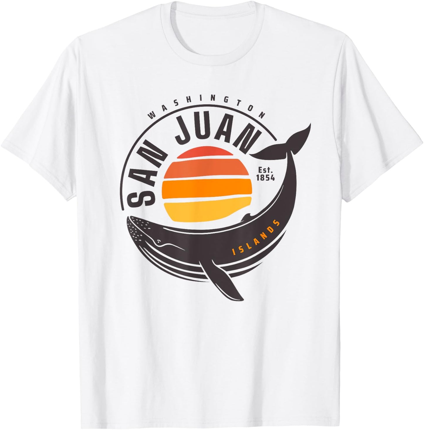 San Juan Island Washington Sunset T-Shirt - T-Shirt | White