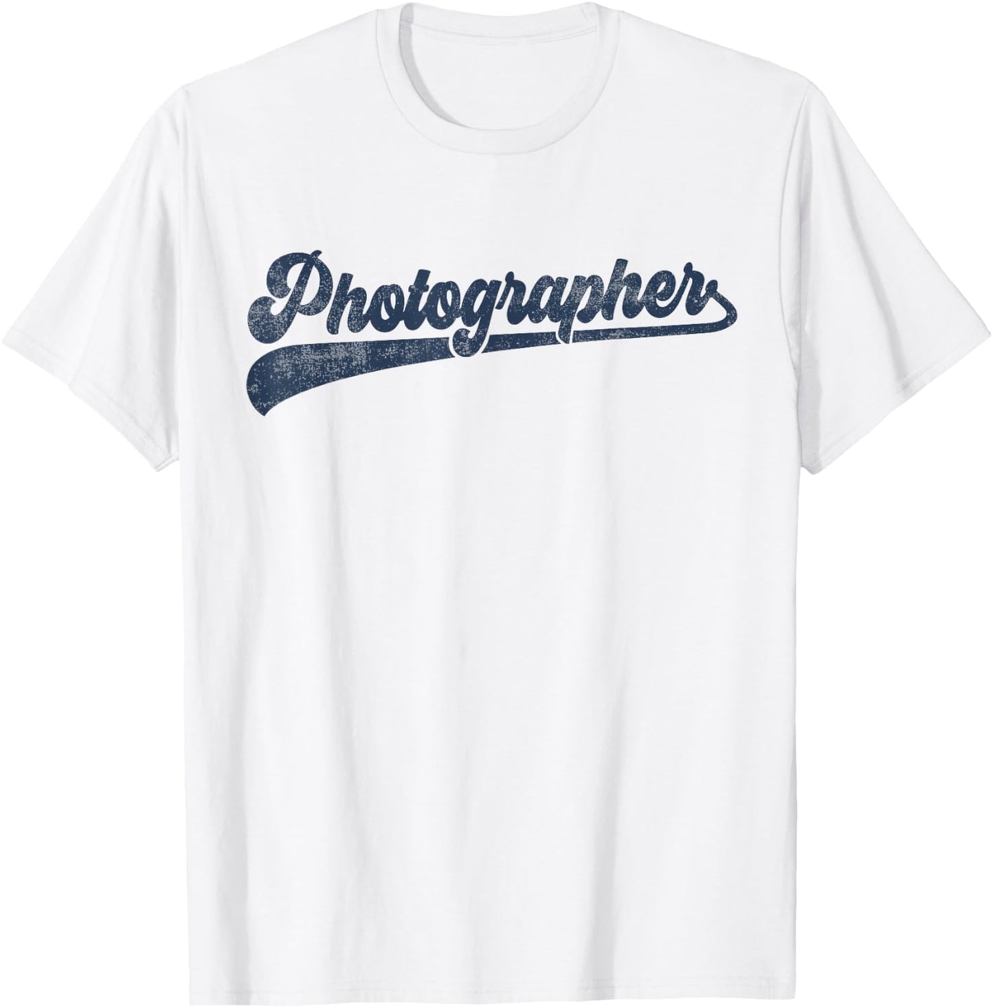 Photographer Cute Vintage Graphic T-Shirt - T-Shirt | White