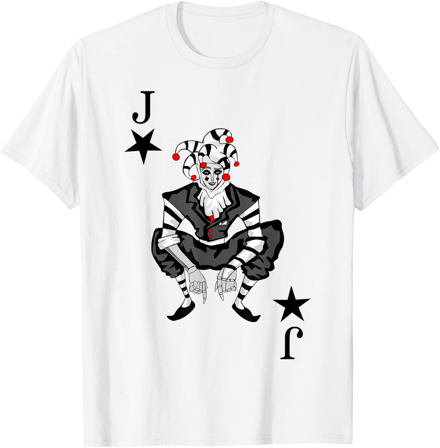 Playing Card Joker Rummy Mardi Gras Carnival Costume T-Shirt - T-Shirt | White