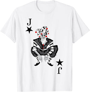 Playing Card Joker Rummy Mardi Gras Carnival Costume T-Shirt - T-Shirt | White
