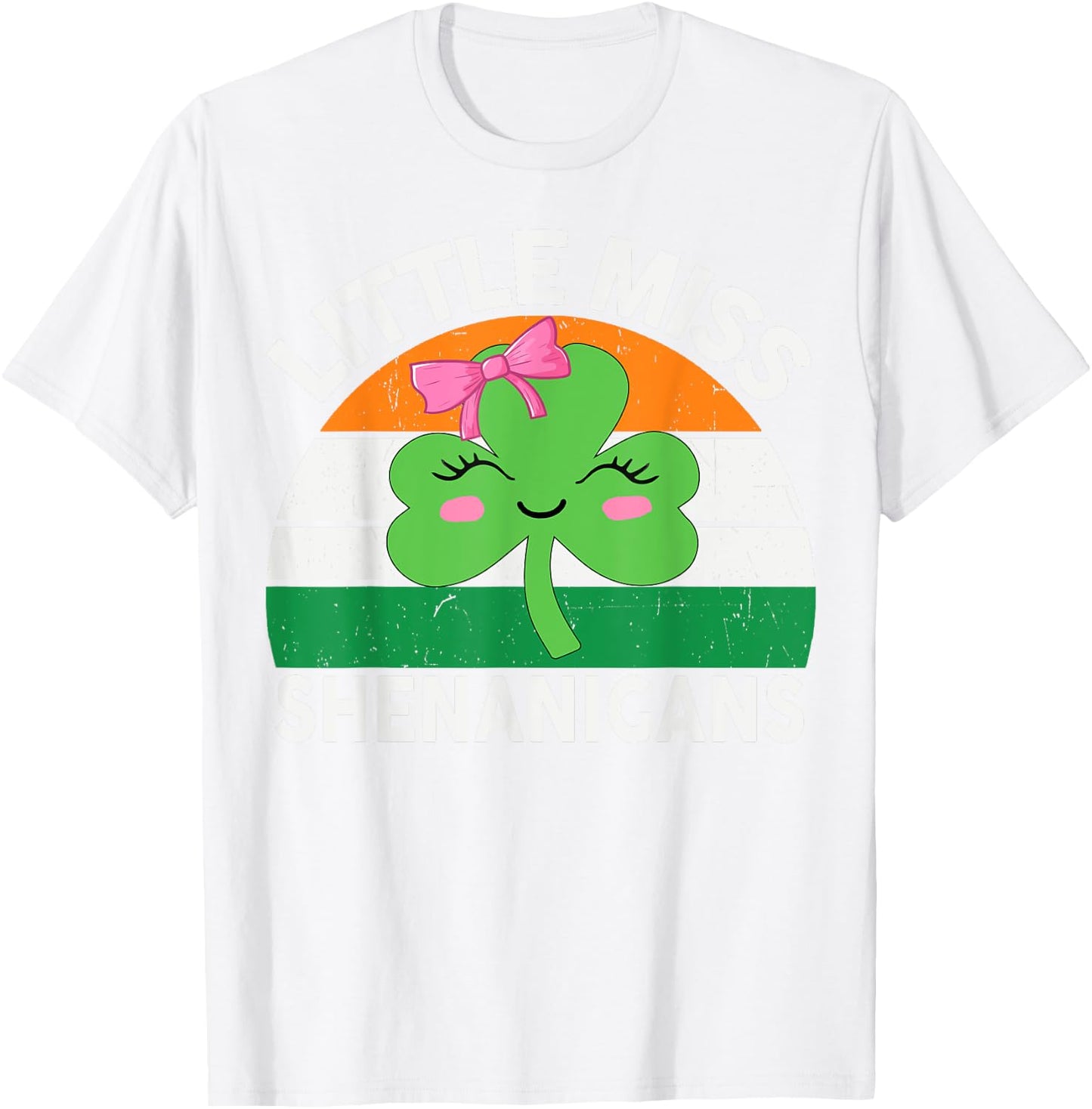 St Patricks Day Little Miss Shenanigans Irish Girls Toddlers T-Shirt - T-Shirt | White