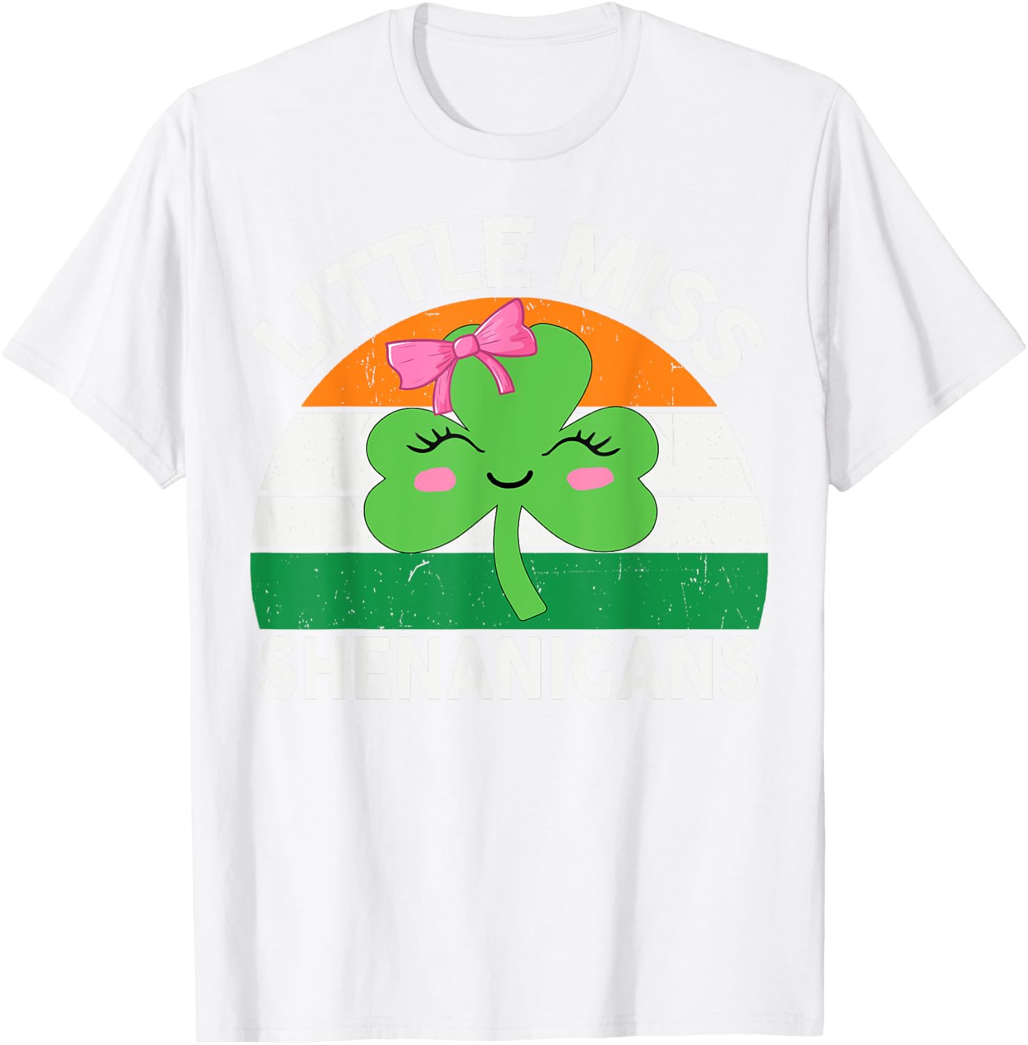 St Patricks Day Little Miss Shenanigans Irish Girls Toddlers T-Shirt - T-Shirt | White