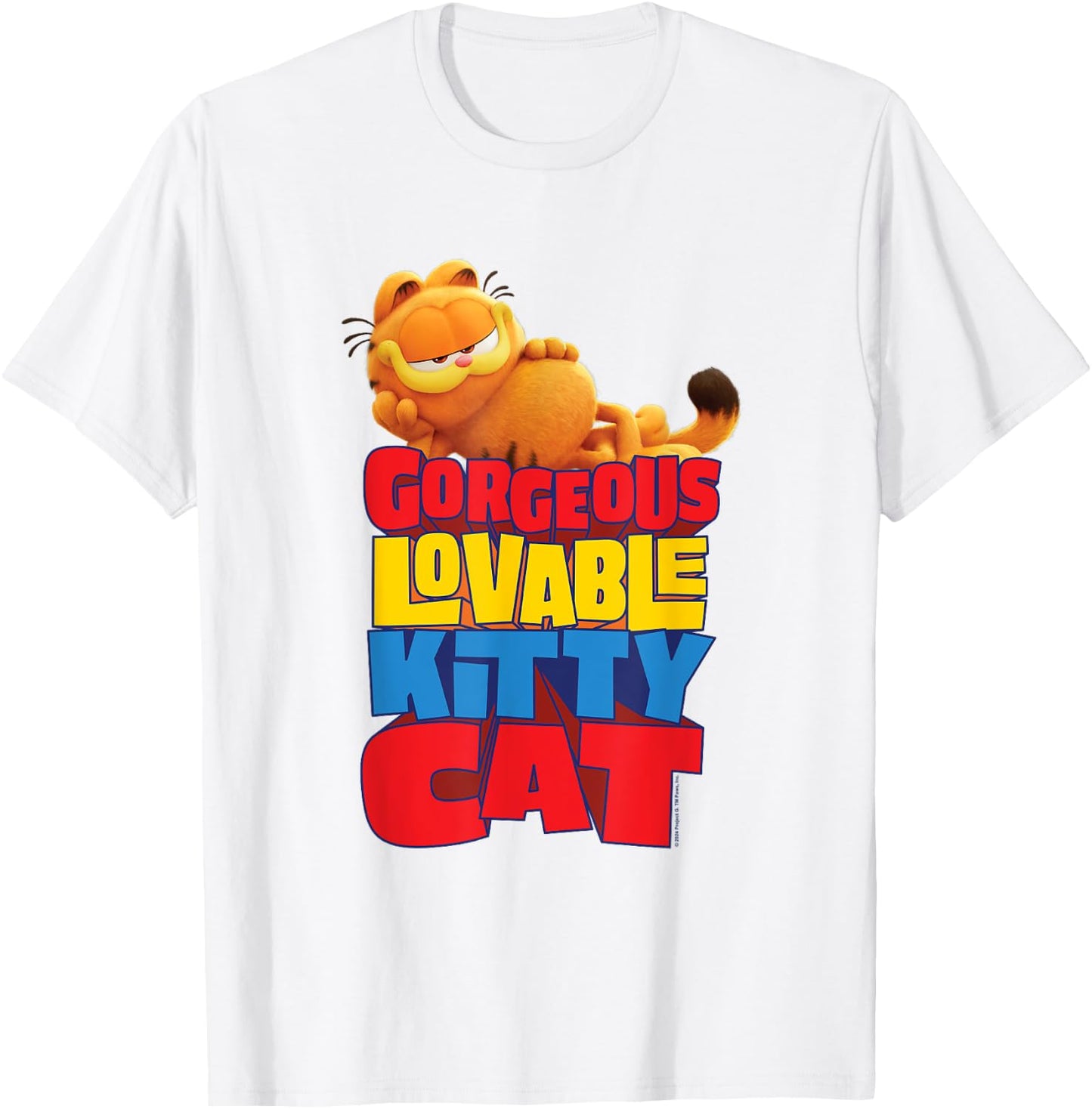 The Garfield Movie Gorgeous Lovable Kitty Cat Sassy Poster T-Shirt - T-Shirt | White