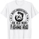 Never Underestimate an Old Man with a Fishing Rod Funny T-Shirt - T-Shirt | White