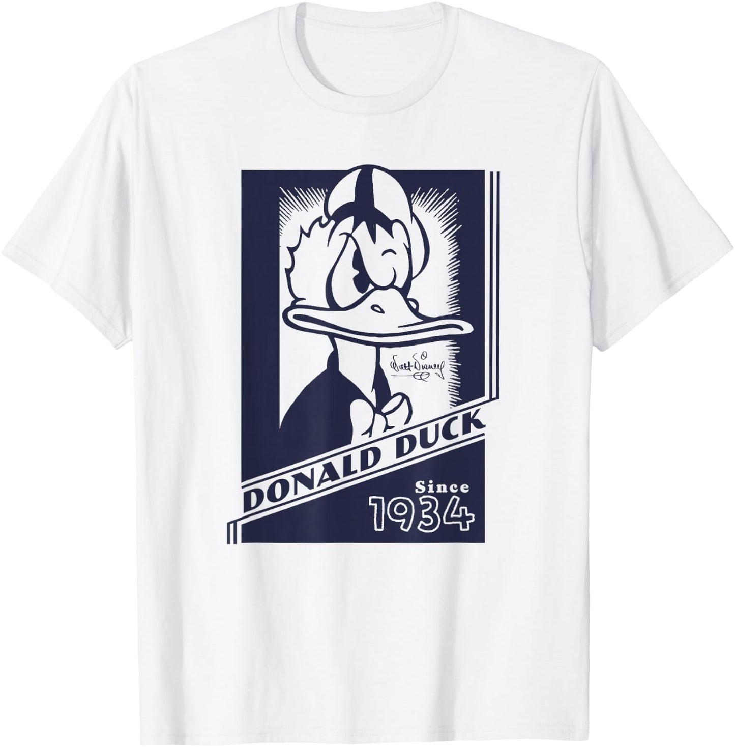 Disney Mickey and Friends Donald Duck 1934 Vintage Poster T-Shirt - T-Shirt | White