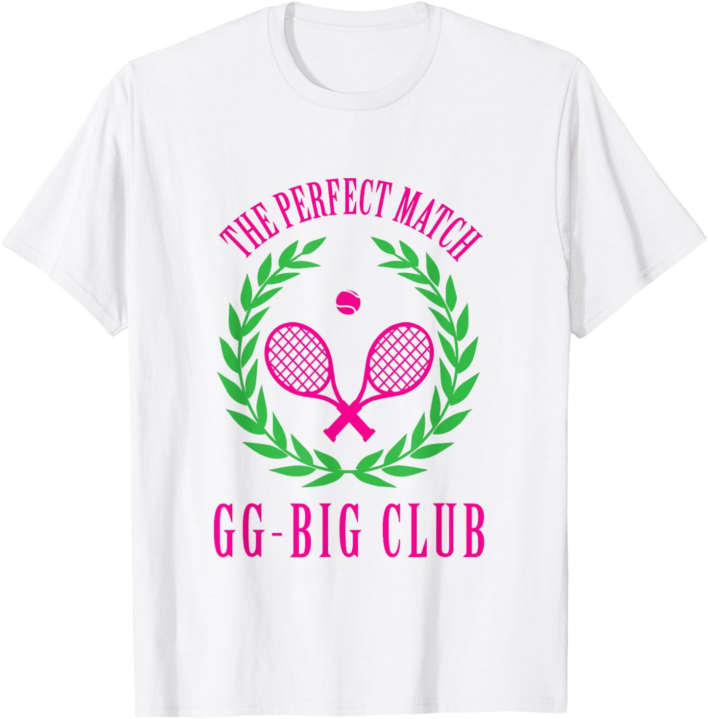 Tennis Match Club Little / GG Big Sorority Reveal T-Shirt - T-Shirt | White