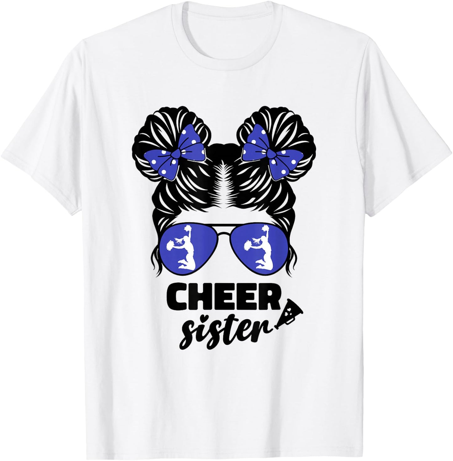 Cheer Sister for Baby Girl Girls Cheerleader Sister Sis Cute T-Shirt - T-Shirt | White