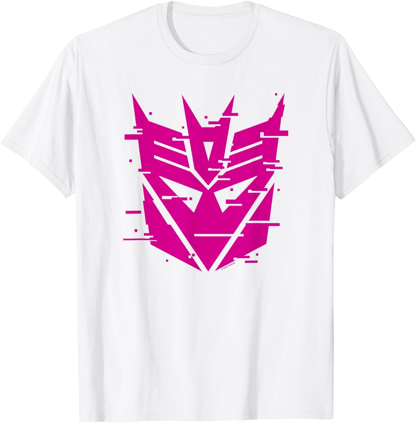 Transformers Evergreen Decepticon Glitch Logo T-Shirt - T-Shirt | White