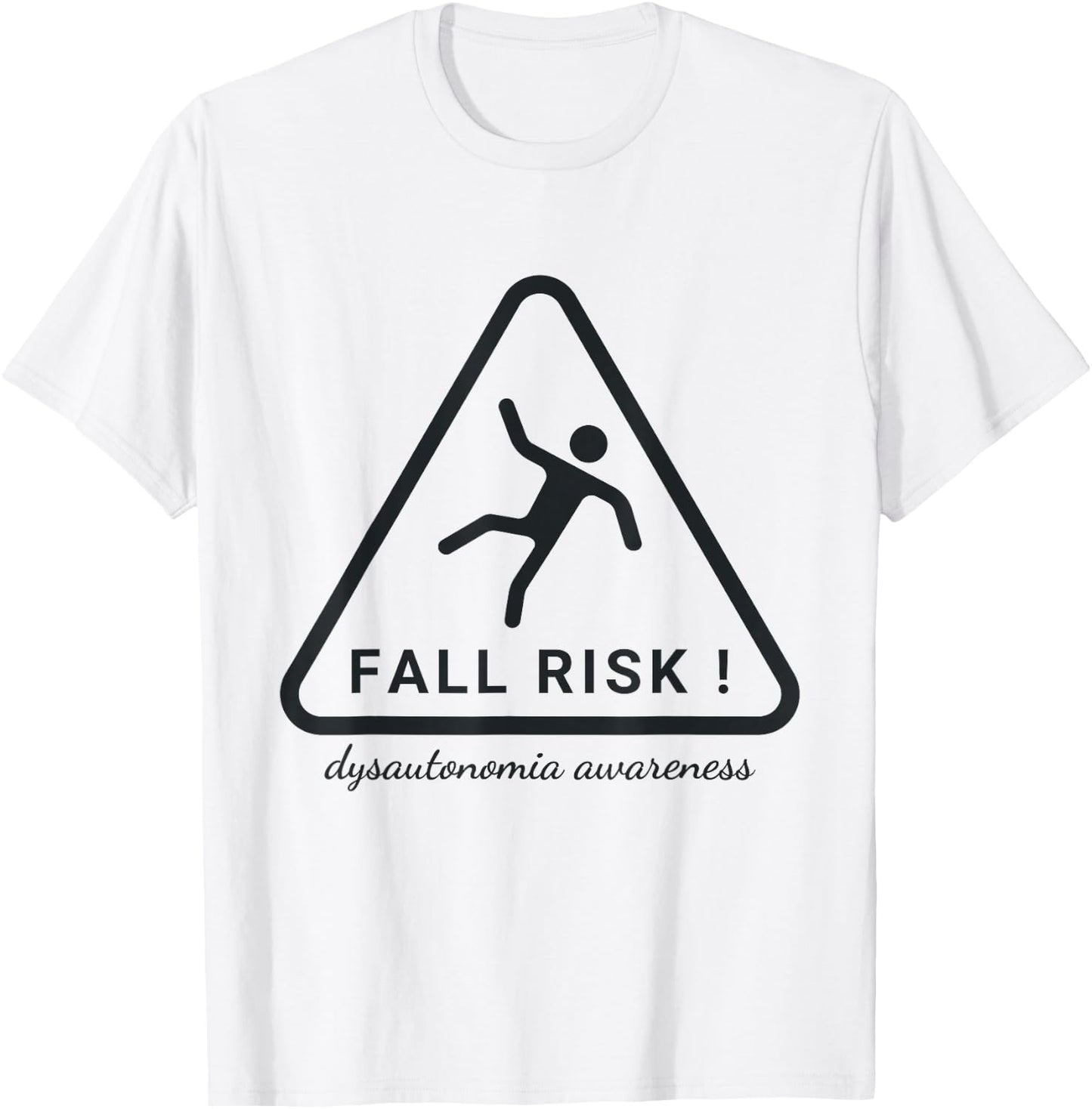 Postural Orthostatic Tachycardia Syndrome Survivor POTS Tachycardia Syndrome Dysautonomia Fall Risk Awareness -Adults Grey Small Classic Fit Short Sleeve T-Shirt - T-Shirt | White