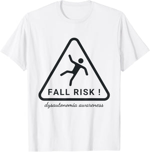 Postural Orthostatic Tachycardia Syndrome Survivor POTS Tachycardia Syndrome Dysautonomia Fall Risk Awareness -Adults Grey Small Classic Fit Short Sleeve T-Shirt - T-Shirt | White