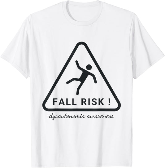 Postural Orthostatic Tachycardia Syndrome Survivor POTS Tachycardia Syndrome Dysautonomia Fall Risk Awareness -Adults Grey Small Classic Fit Short Sleeve T-Shirt - T-Shirt | White