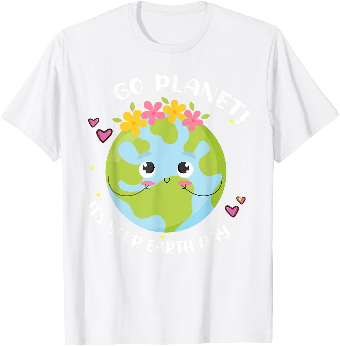 Go Planet Its Earth-Day Shirt Cute Teacher Kids Girl Toddler T-Shirt - T-Shirt | White