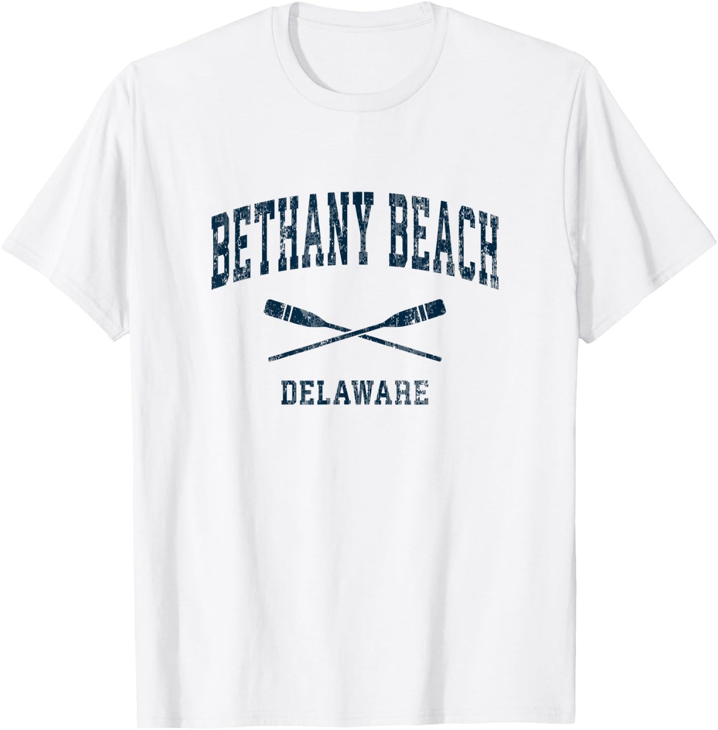Bethany Beach Delaware Vintage Nautical Paddles Sports Oars Women Kids T-Shirt - T-Shirt | White