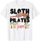 Pilates Instructor Teacher Sloth Sloth Pilates Team T-Shirt - T-Shirt | White
