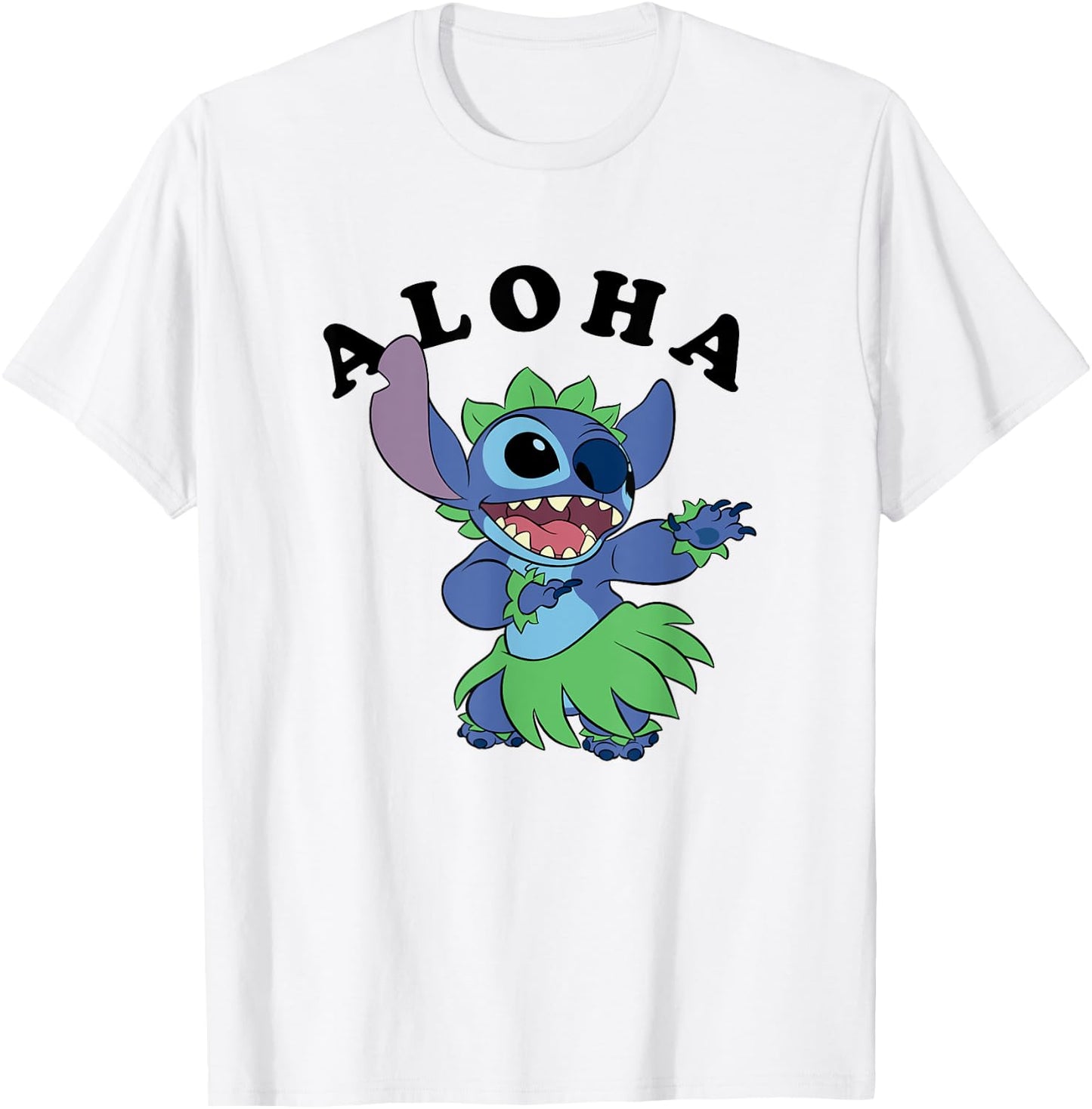 Disney Lilo & Stitch Aloha Hula Dancing Stitch T-Shirt - T-Shirt | White