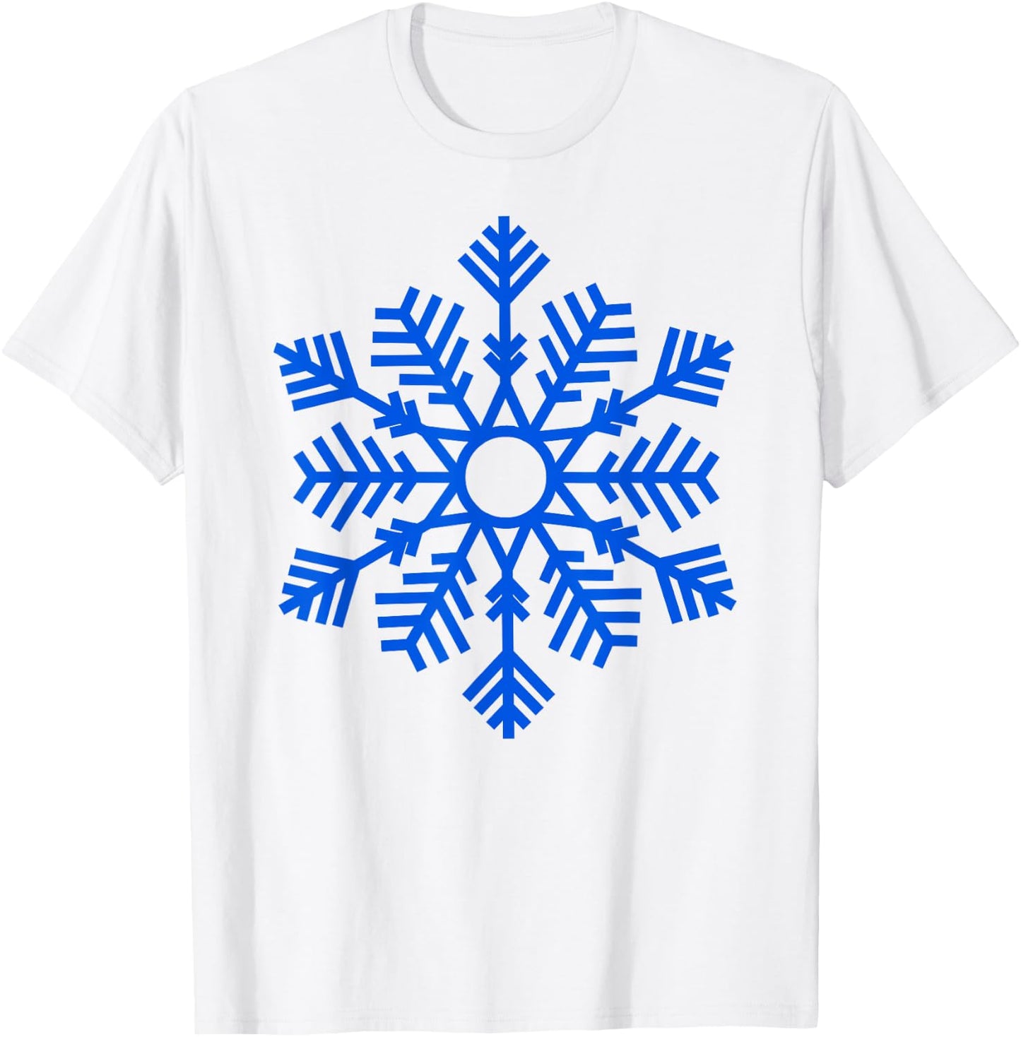 Blue Snowflake Winter Women And Kids Xmas Christmas T-Shirt - T-Shirt | White