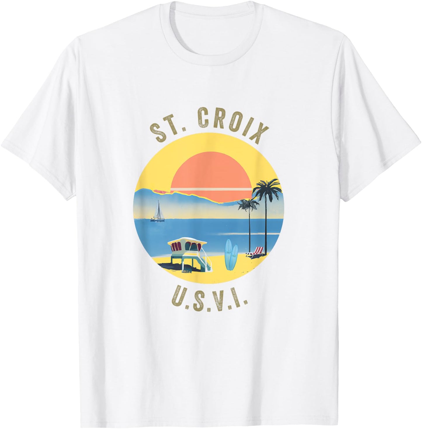 St. Croix Souvenir Apparel - Retro Vintage St. Croix T-Shirt - T-Shirt | White