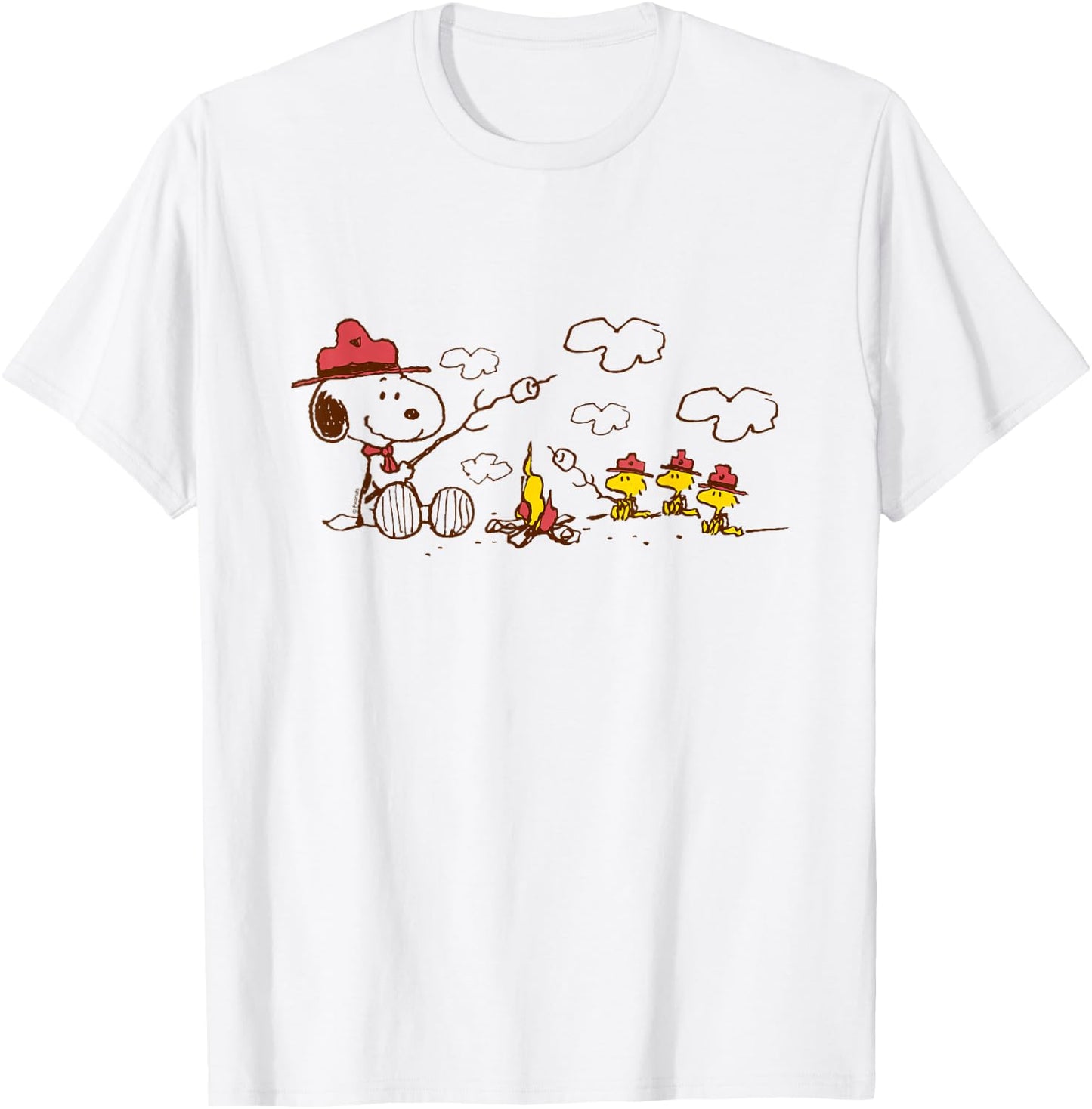 Peanuts - Beagle Scouts Fire T-Shirt - T-Shirt | White