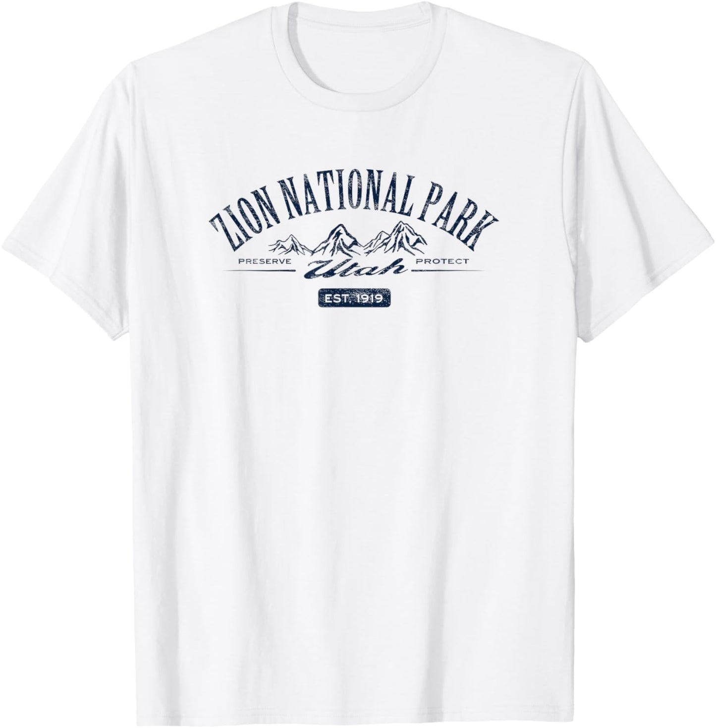 Zion National Park Vintage T-Shirt - T-Shirt | White