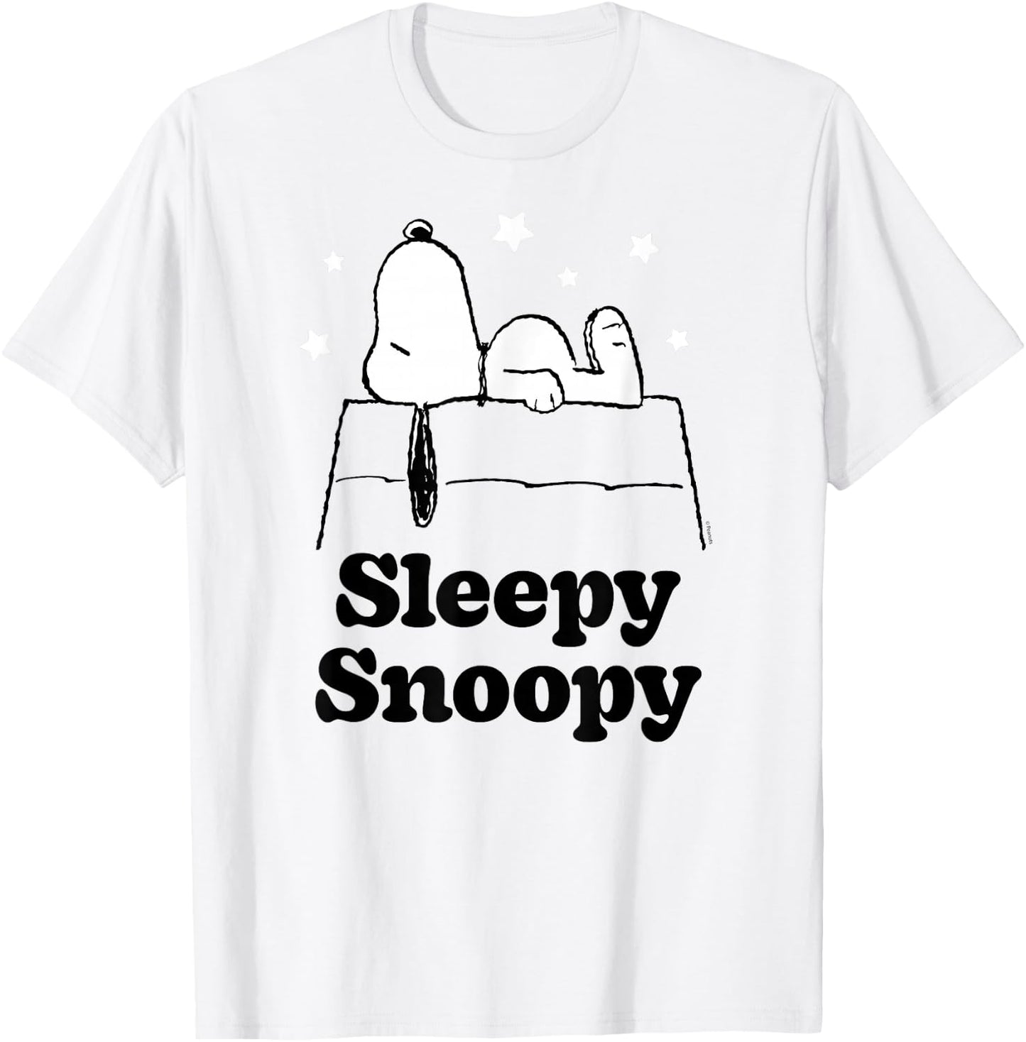 Peanuts Sleepy Snoopy T-Shirt - T-Shirt | White