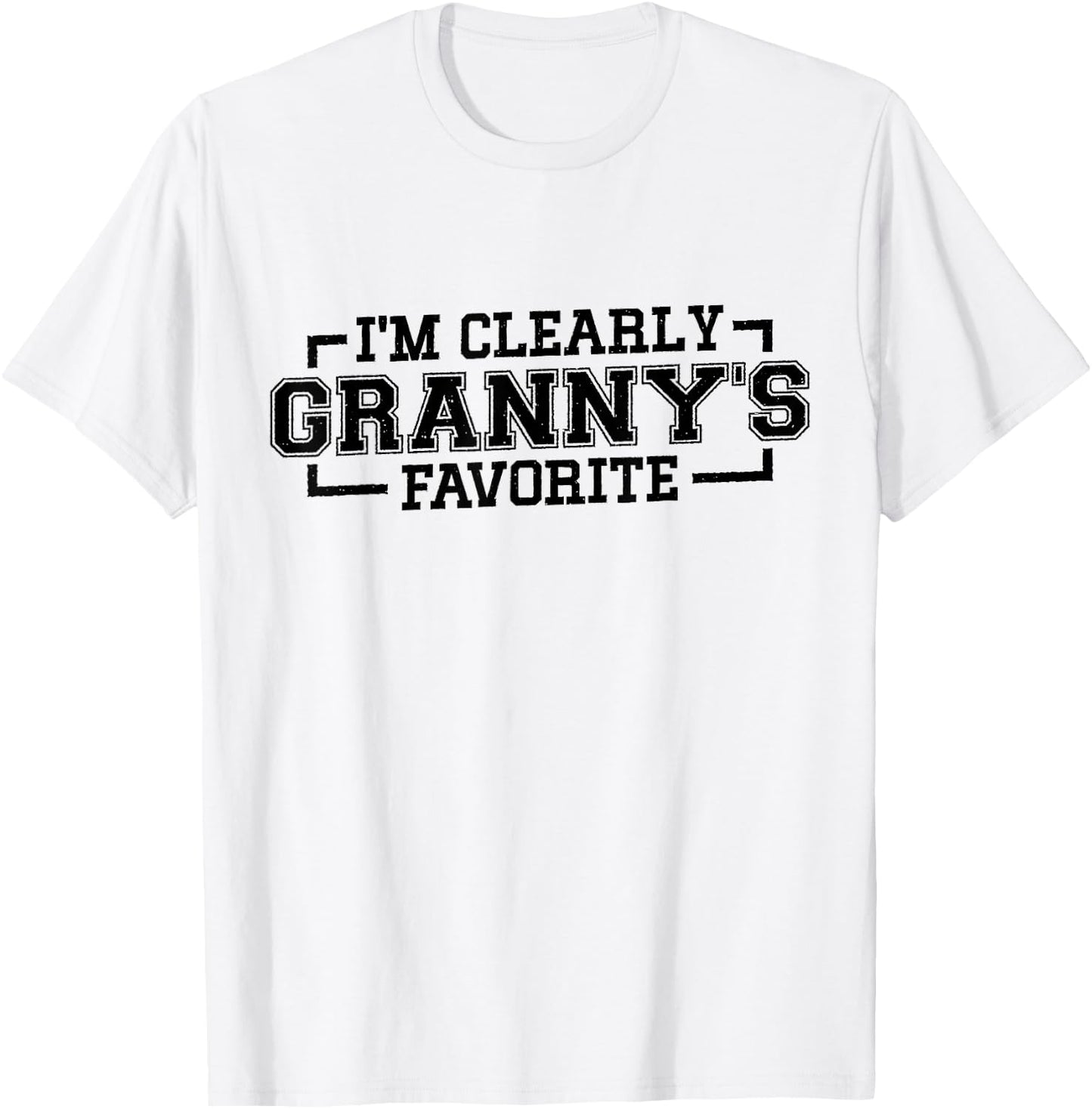I'm Clearly Granny's Favorite, Grandson Grandma T-Shirt - T-Shirt | White