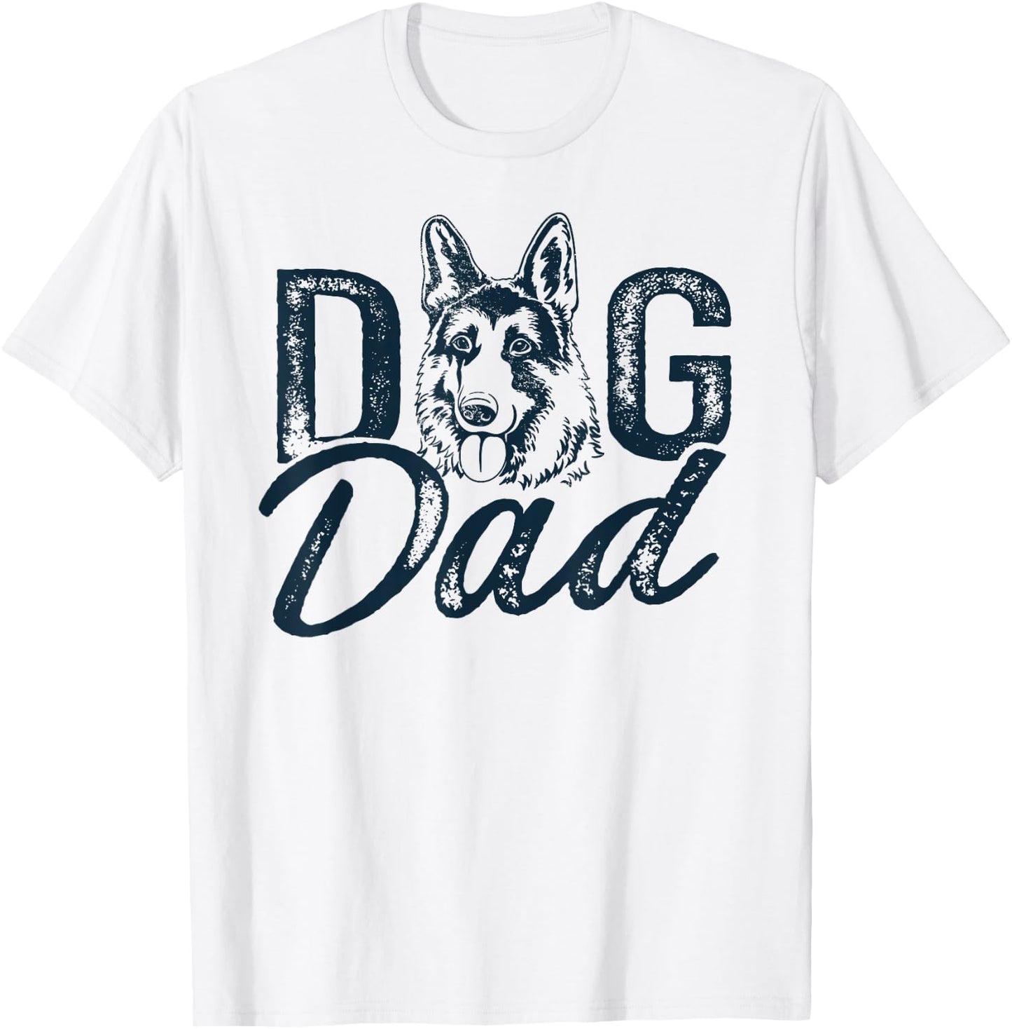 German Shepherd Dog Dad T-Shirt - T-Shirt | White