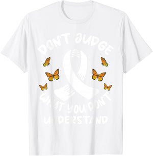 Multiple Sclerosis MS Butterfly T-Shirt - T-Shirt | White