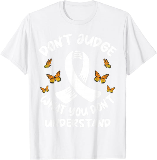 Multiple Sclerosis MS Butterfly T-Shirt - T-Shirt | White
