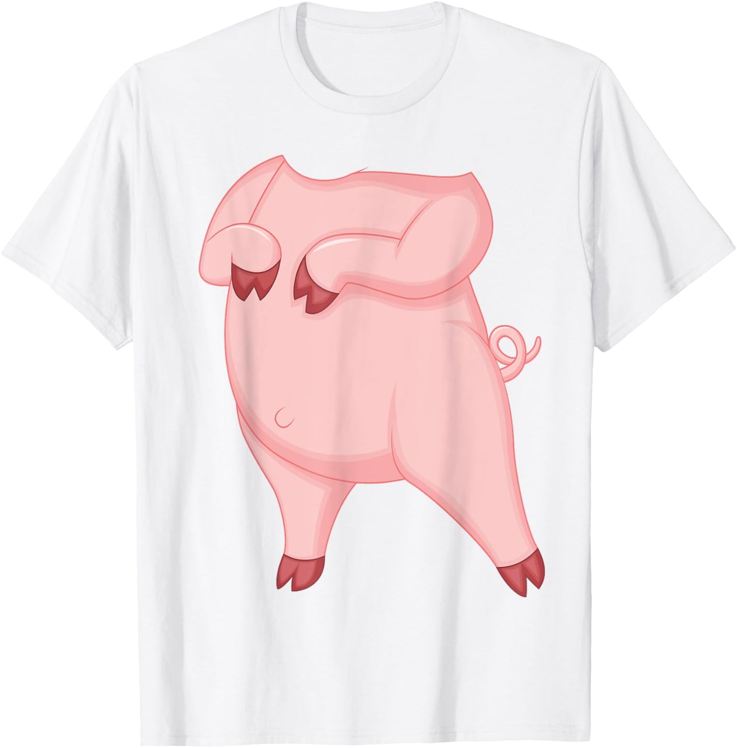 Pig Shirt Adult Kids Men Women Pig Costume T-Shirt - T-Shirt | White