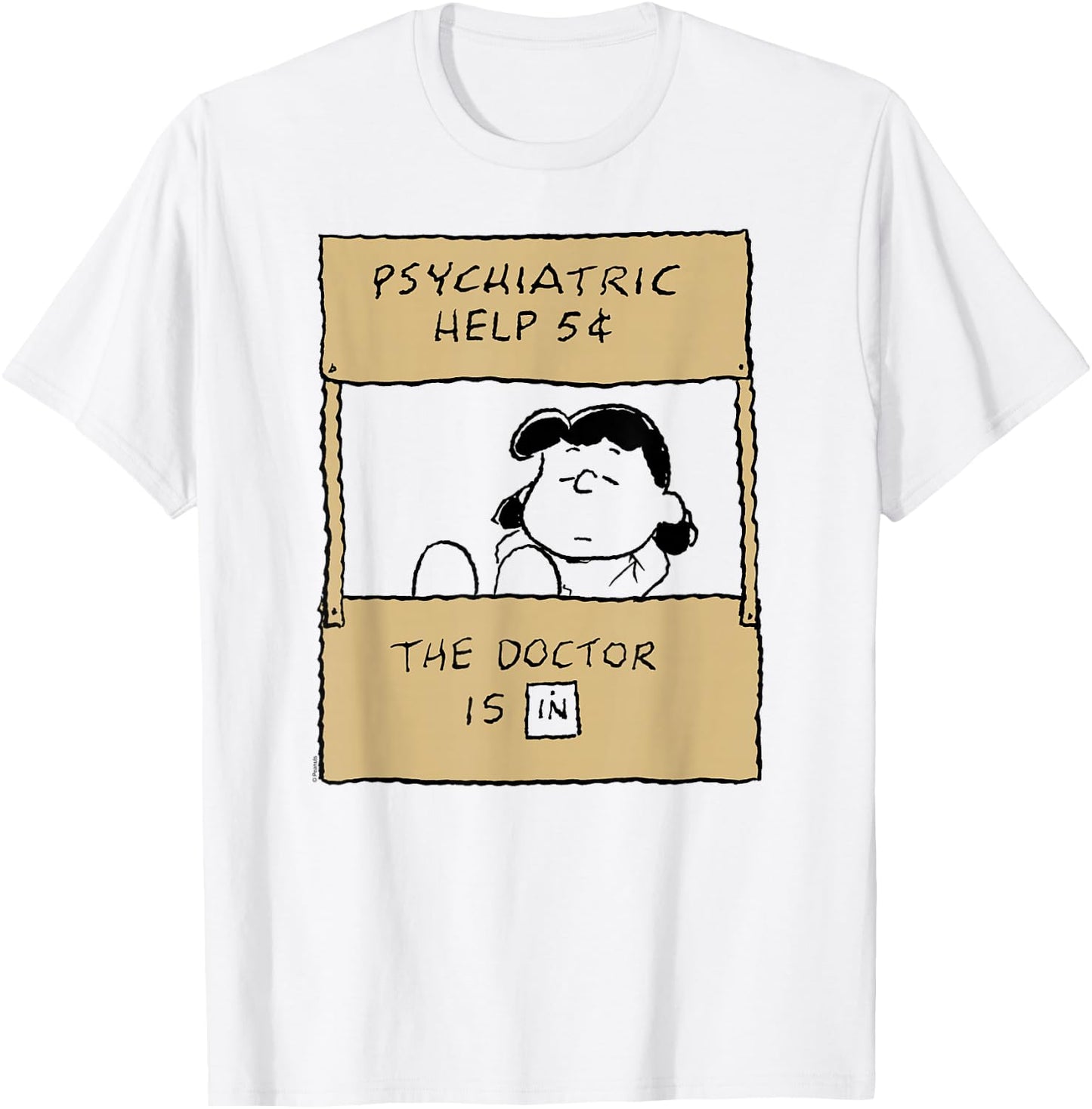 Peanuts - Lucy Doctor is in T-Shirt - T-Shirt | White