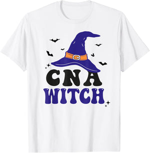 CNA Certified Nursing Assistant Witch Halloween Matching T-Shirt - T-Shirt | White