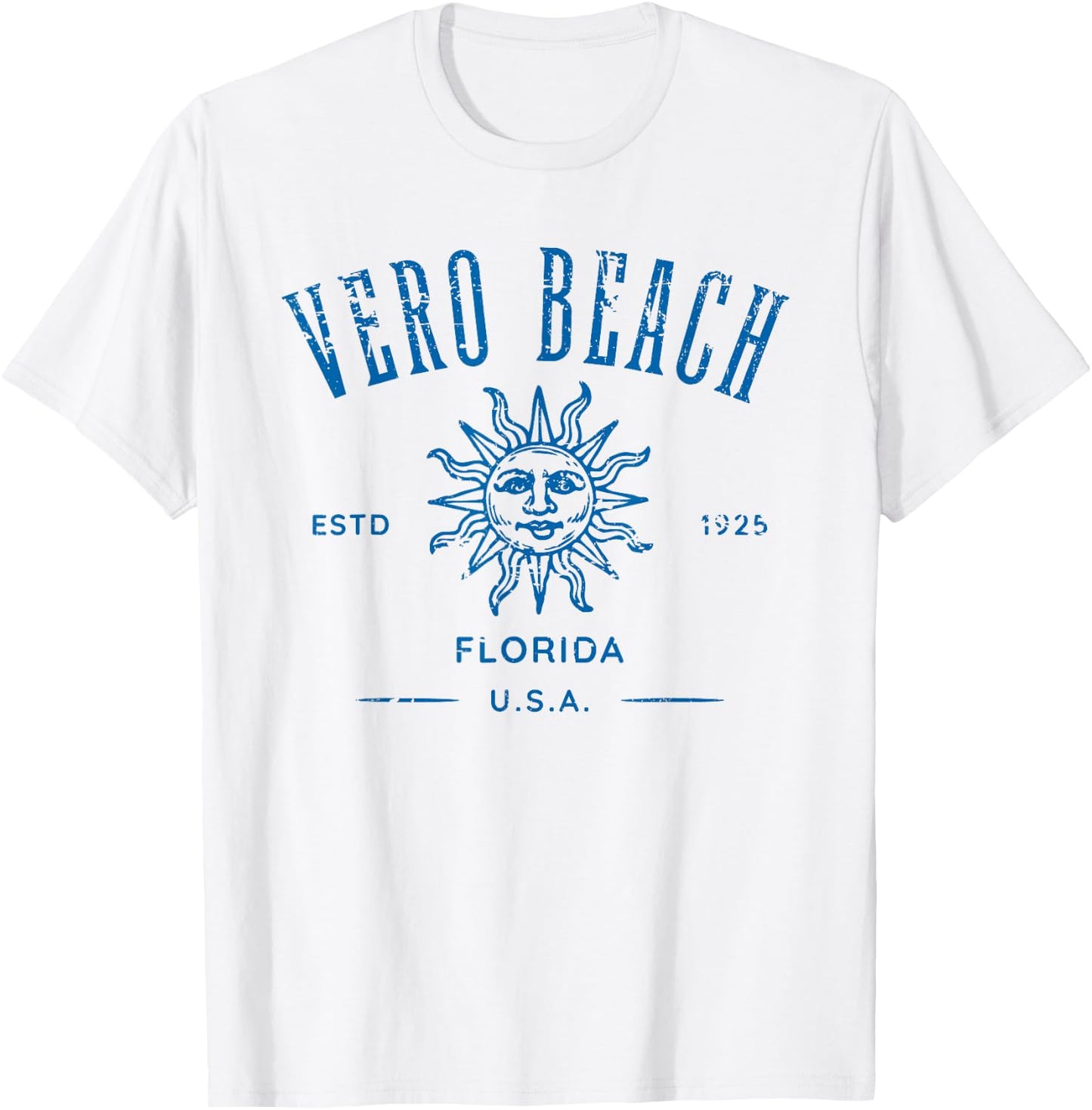 Vero Beach Florida Vintage Distressed Style Design Souvenir T-Shirt - T-Shirt | White