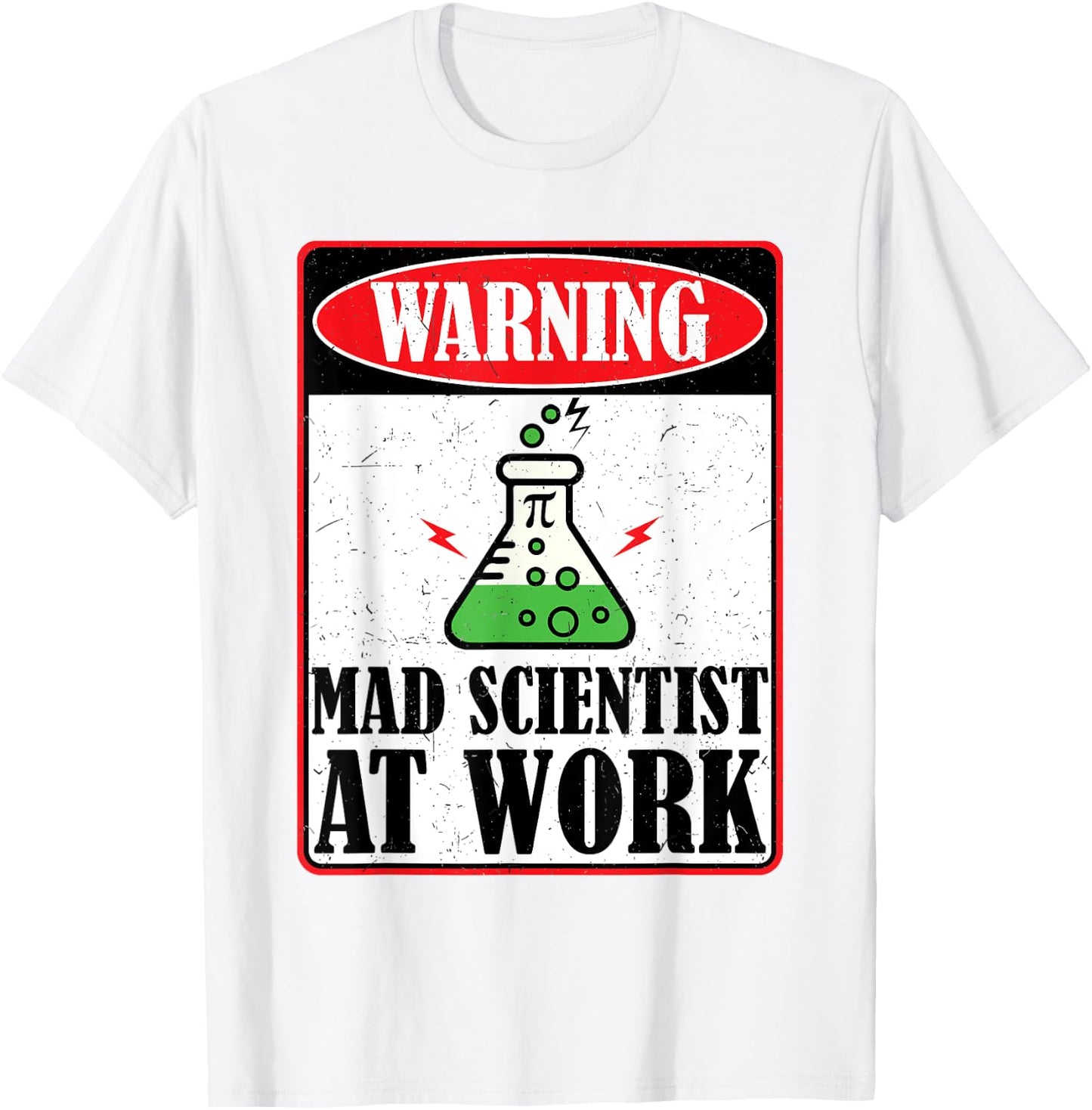 Funny Mad Scientist Costume Science Chemistry Kids Boy Adult T-Shirt - T-Shirt | White