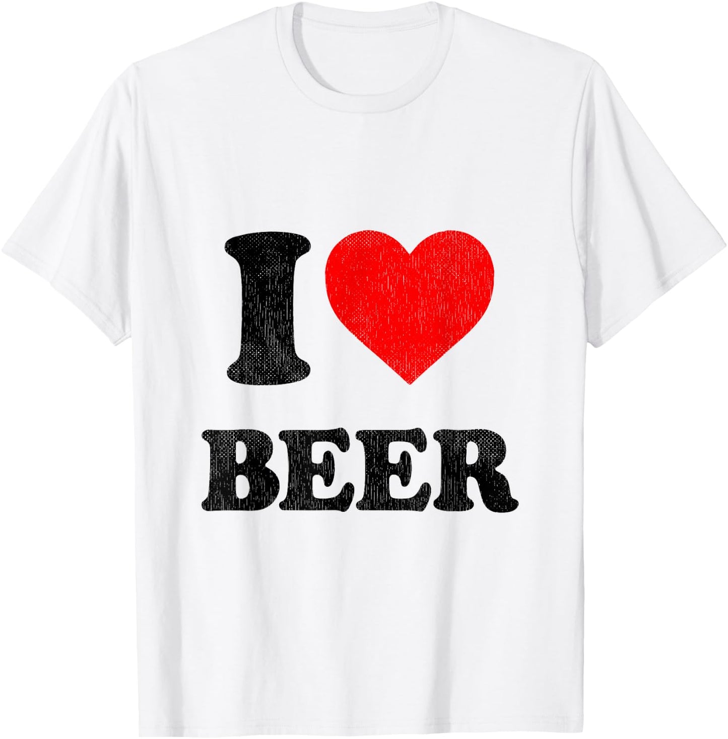 I Heart Beer Shirt For Beer Drinker I Love Beer T-Shirt - T-Shirt | White