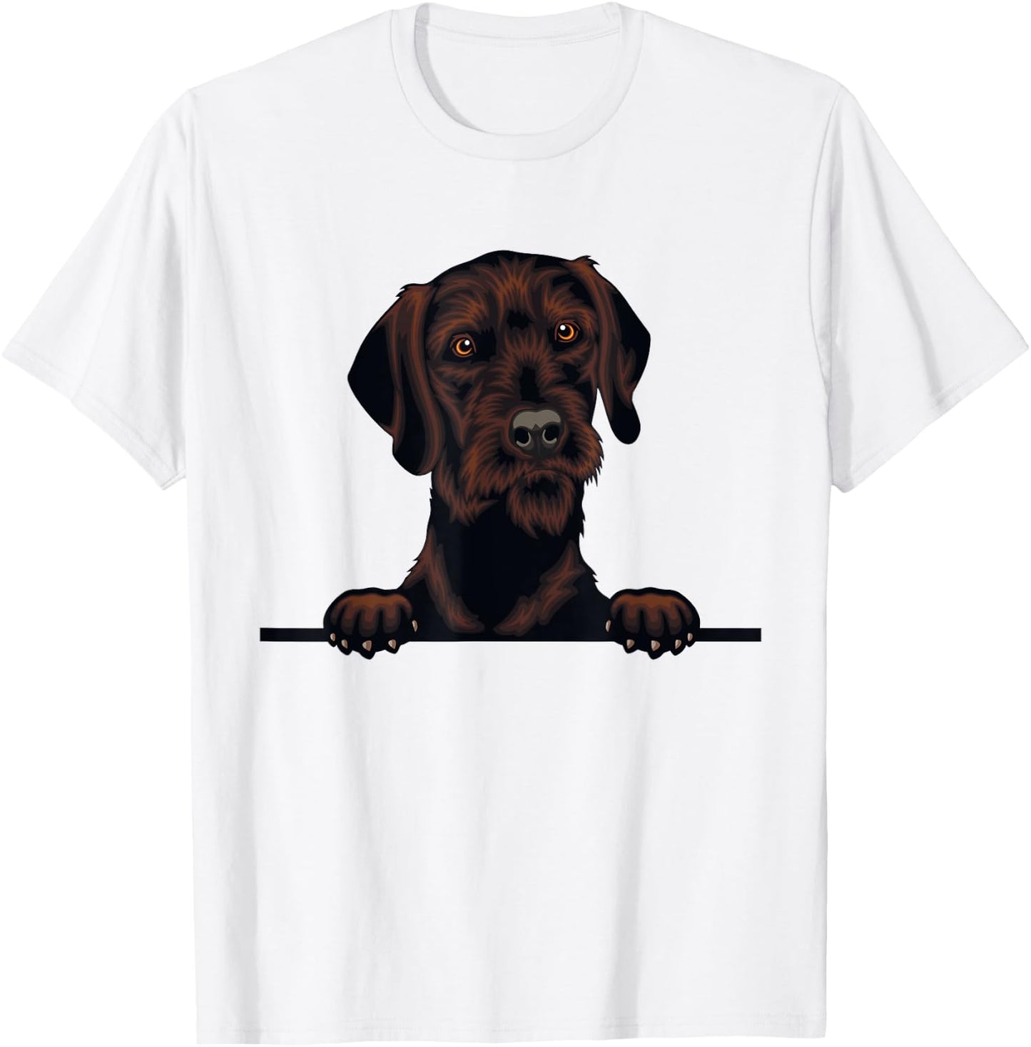 Short Haired Pudelpointer Dog Breed Popping Up Fun Dog Owner Women Girls Kids T-Shirt - T-Shirt | White