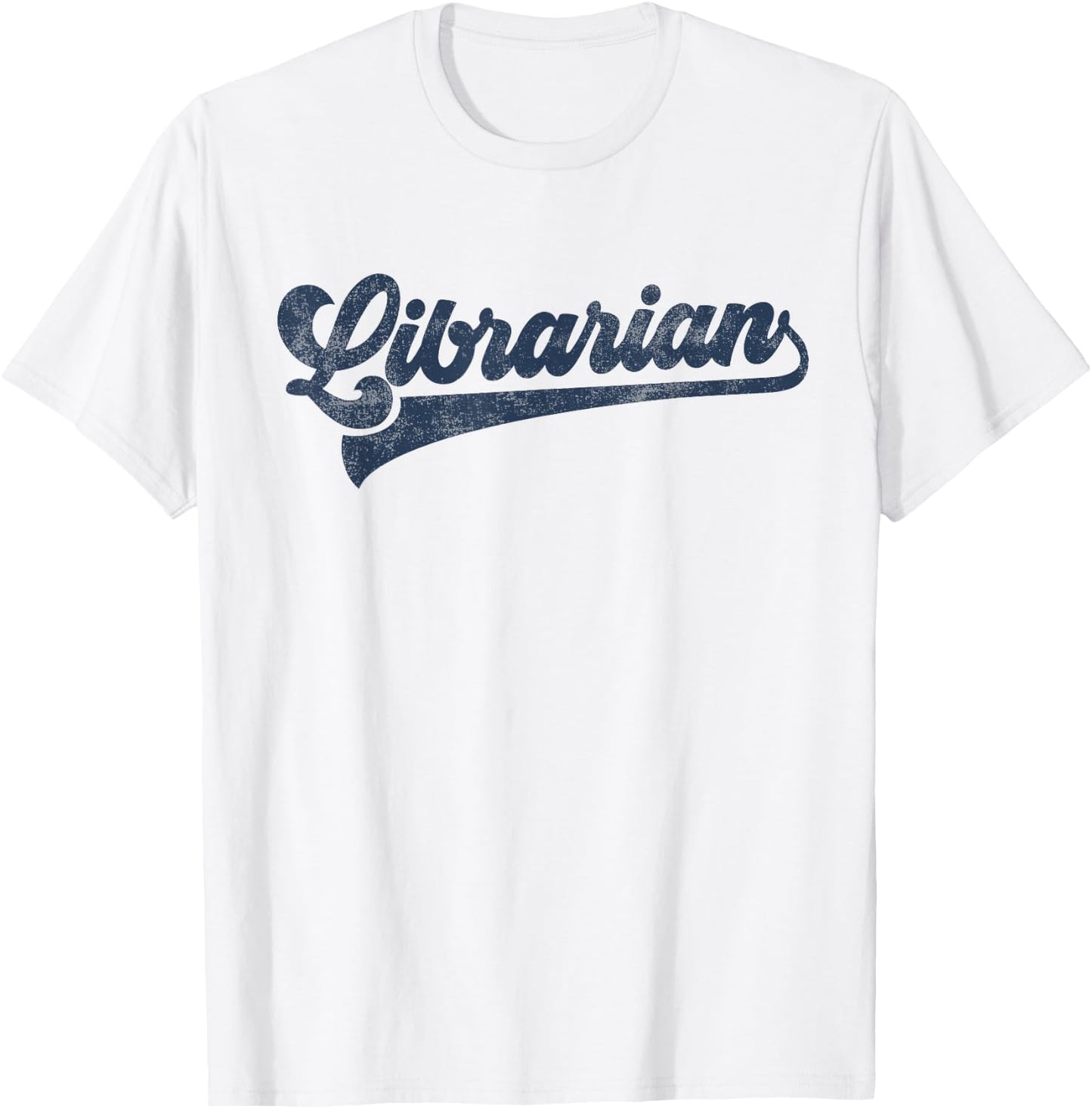 Librarian Cute Vintage Graphic T-Shirt - T-Shirt | White