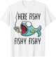 Here-Fishy Shirt Kids Toddler Boys Girls Funny Fishing T-Shirt - T-Shirt | White