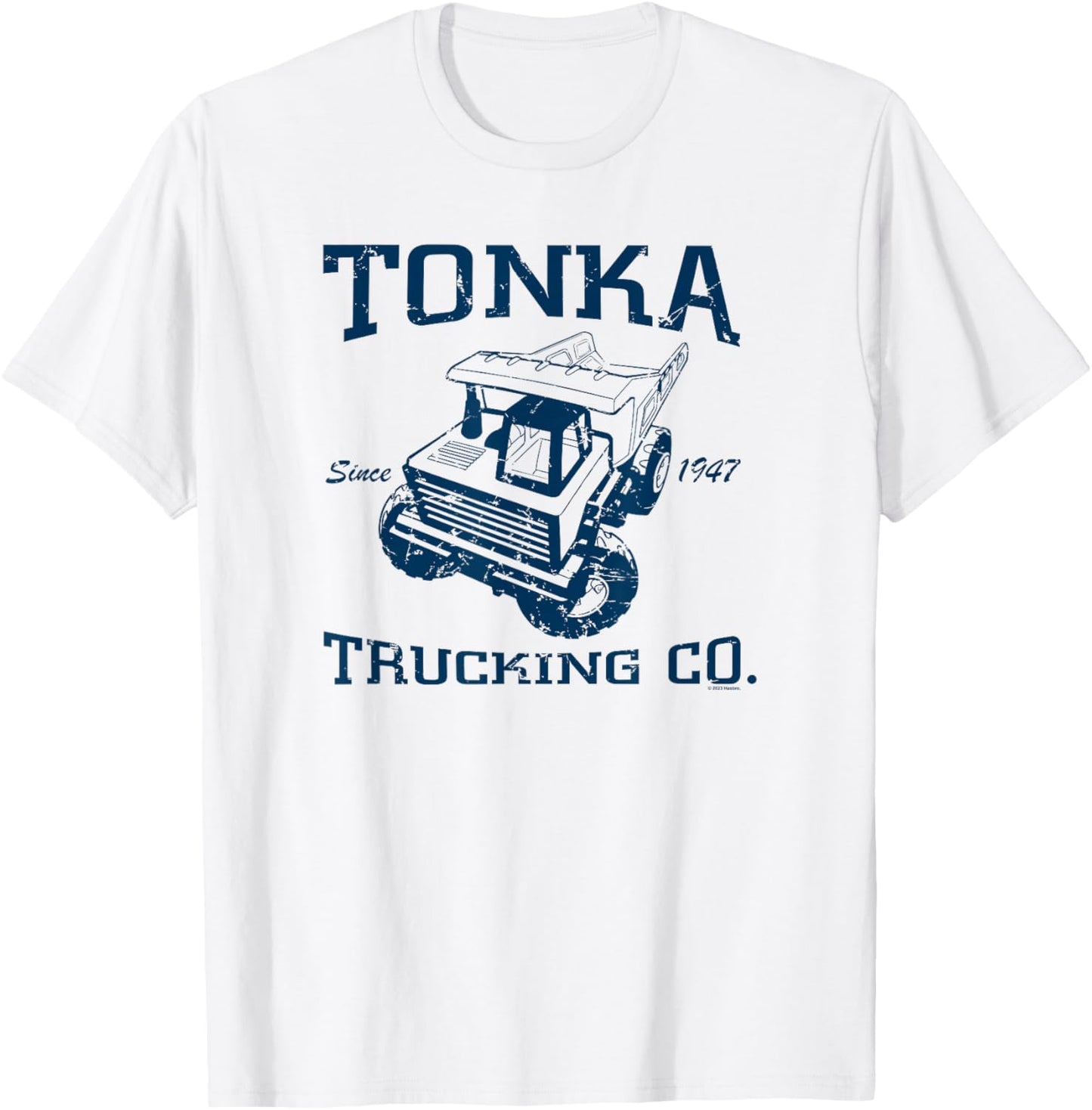 Tonka Trucking Co. Since 1947 Distressed Dump Truck Poster T-Shirt - T-Shirt | White