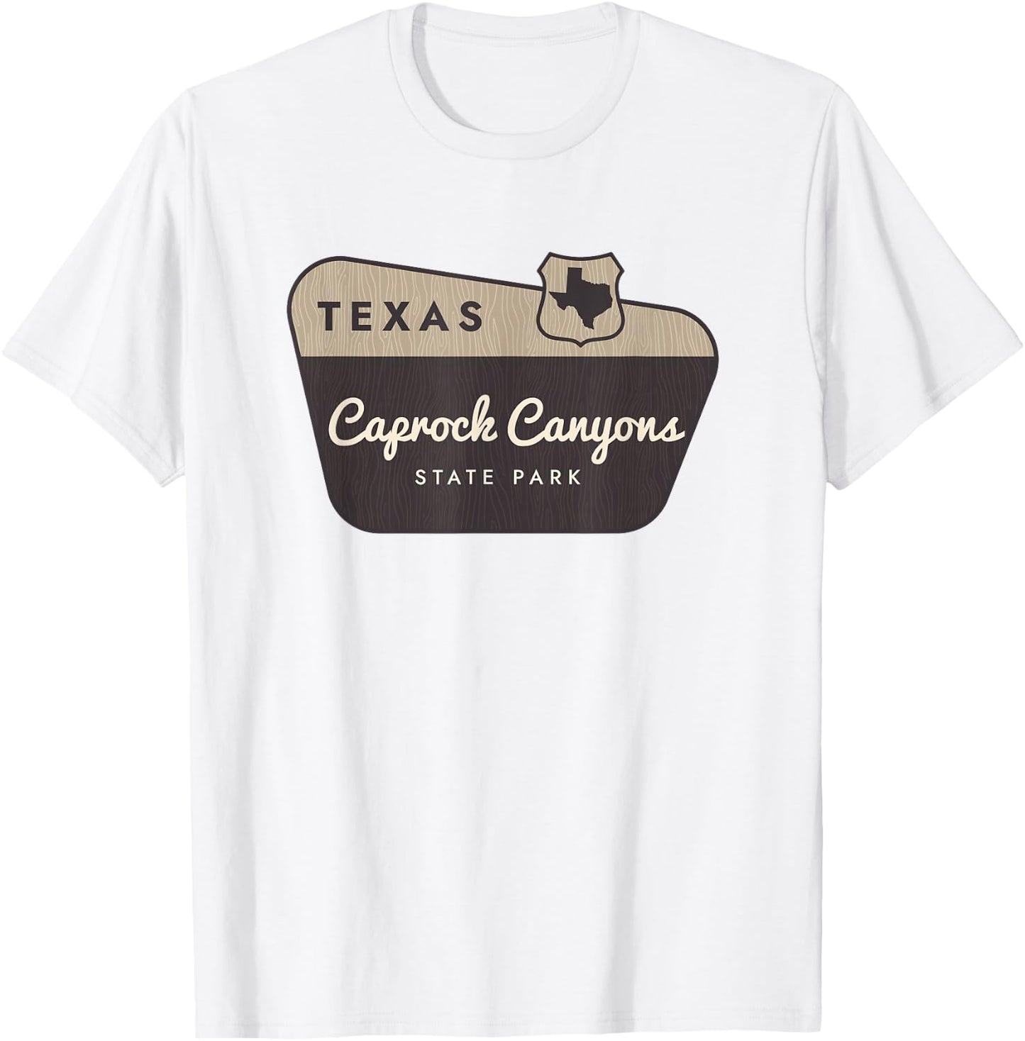 Caprock Canyons State Park Texas TX Welcome Sign Vacation T-Shirt - T-Shirt | White