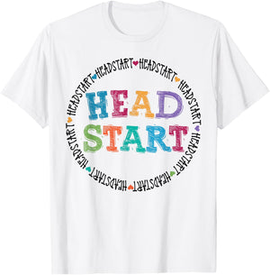 Headstart Teacher Squad Vintage Design Last Back to School T-Shirt - T-Shirt | White