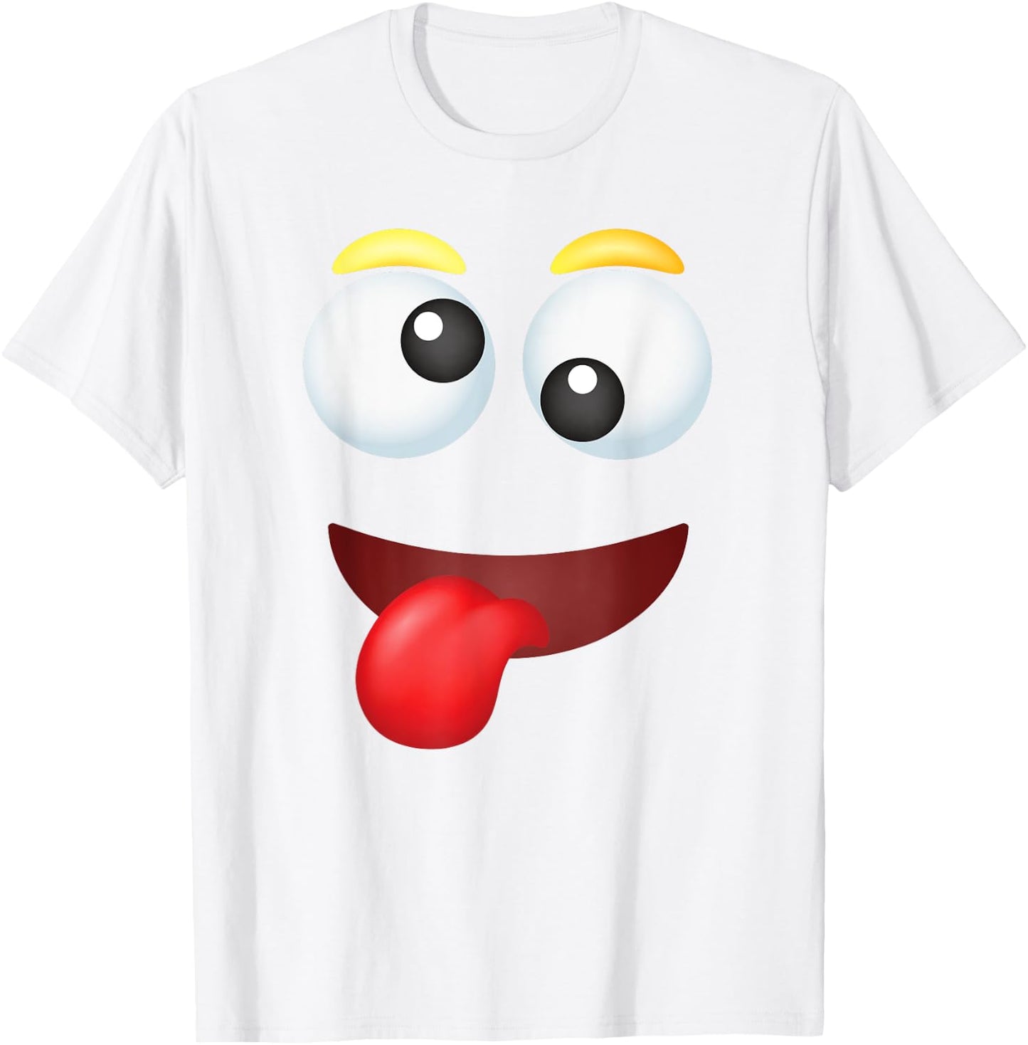 Funny Group Costume Halloween Team Outfit Crazy Emoticon T-Shirt - T-Shirt | White