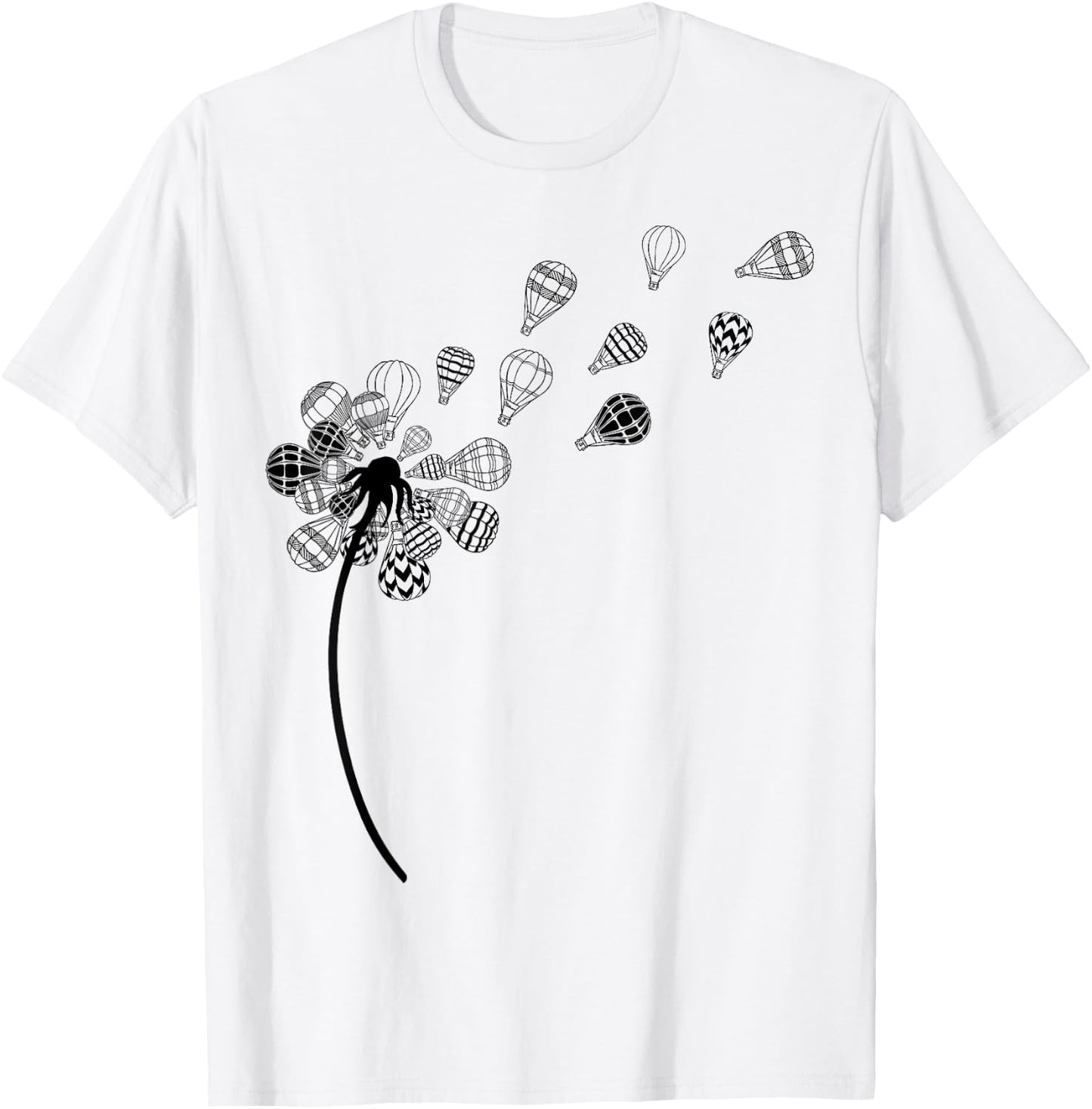 Dandelion Ballooning Shirt Hot Air Balloon Pilot Balloonist T-Shirt - T-Shirt | White