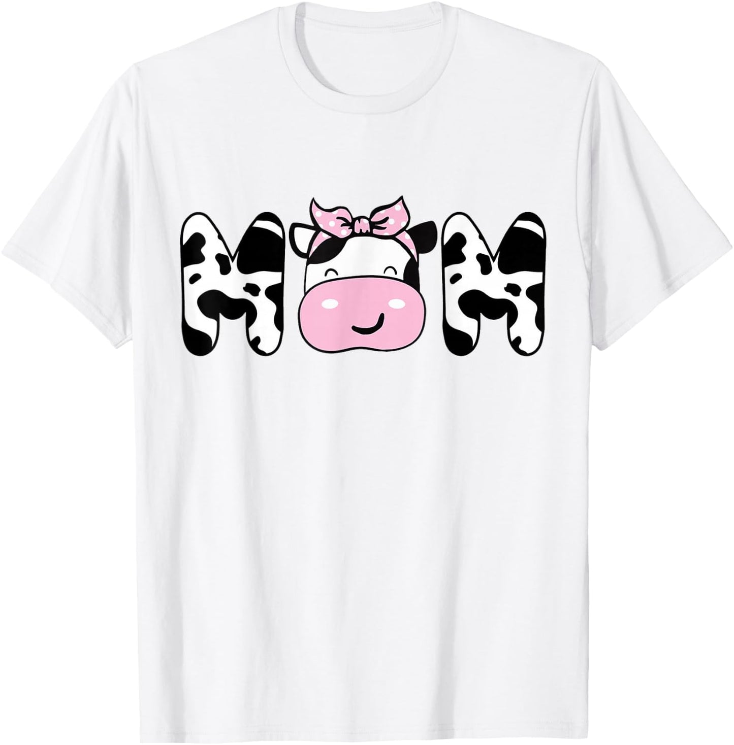 Mom of The Birthday Girl Funny Cow Mom Mama Bday Matching T-Shirt - T-Shirt | White