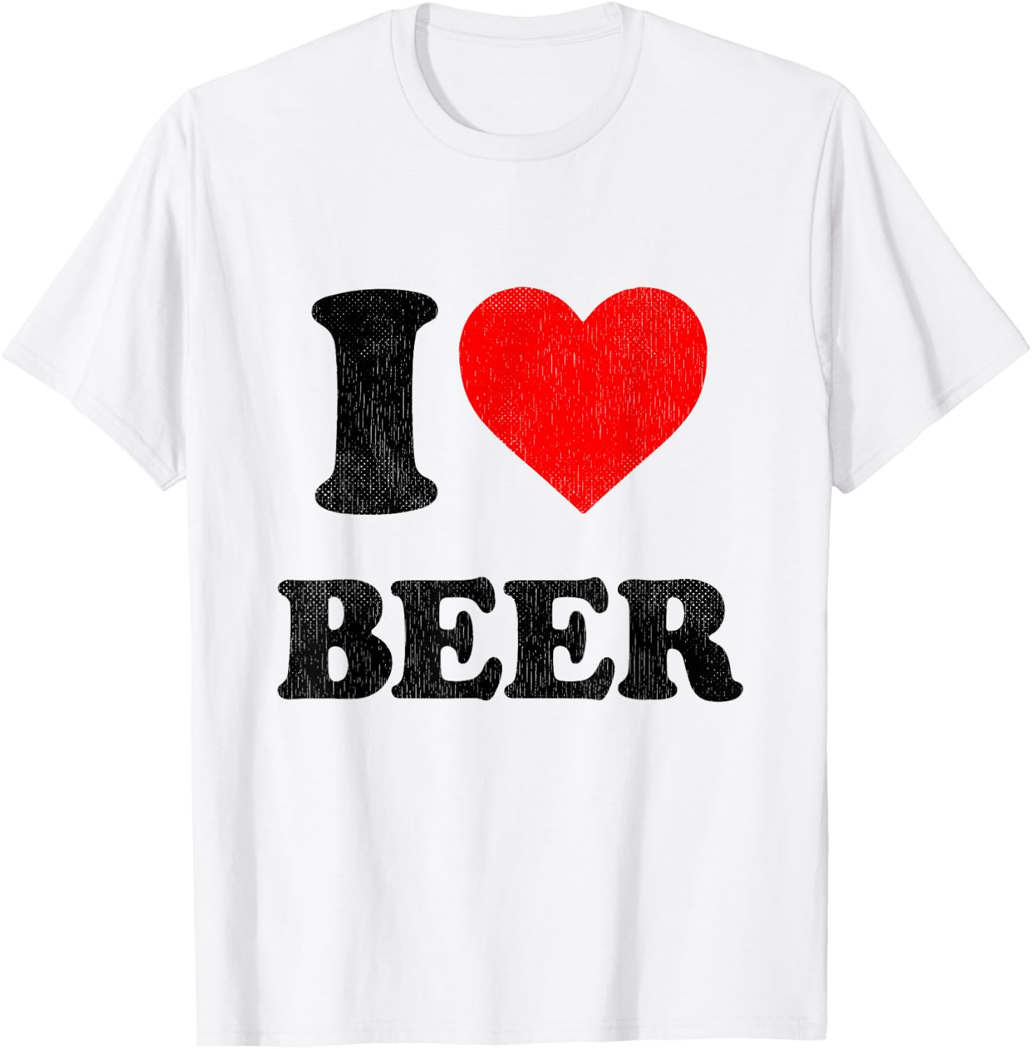 I Love Beer I Heart Beer Alcohol Funny Drinking T-Shirt - T-Shirt | White
